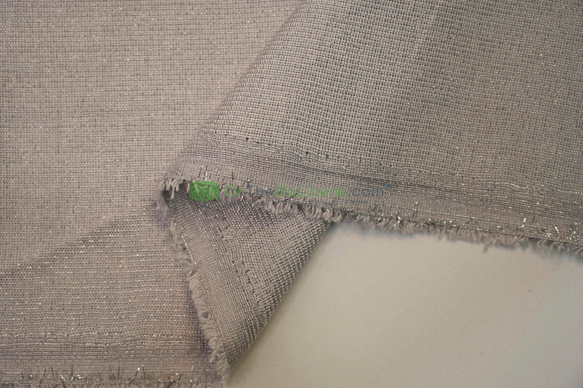Metallic Vintage Linen Event Drapery Panels | Metallic Burlap Curtains for Events and Decor  | 100% Polyester |