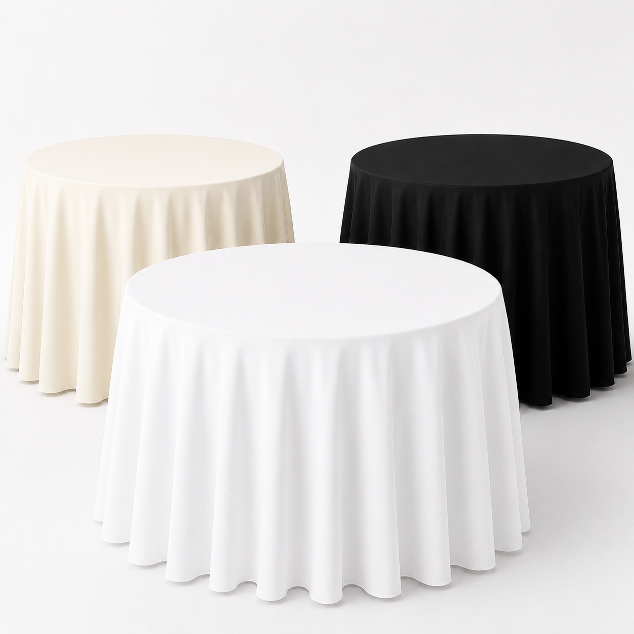 120" Round Polyester Tablecloth