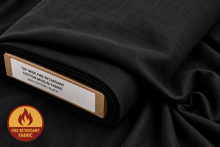 120" Wide Fire Retardant Cotton Fabric in Black Color