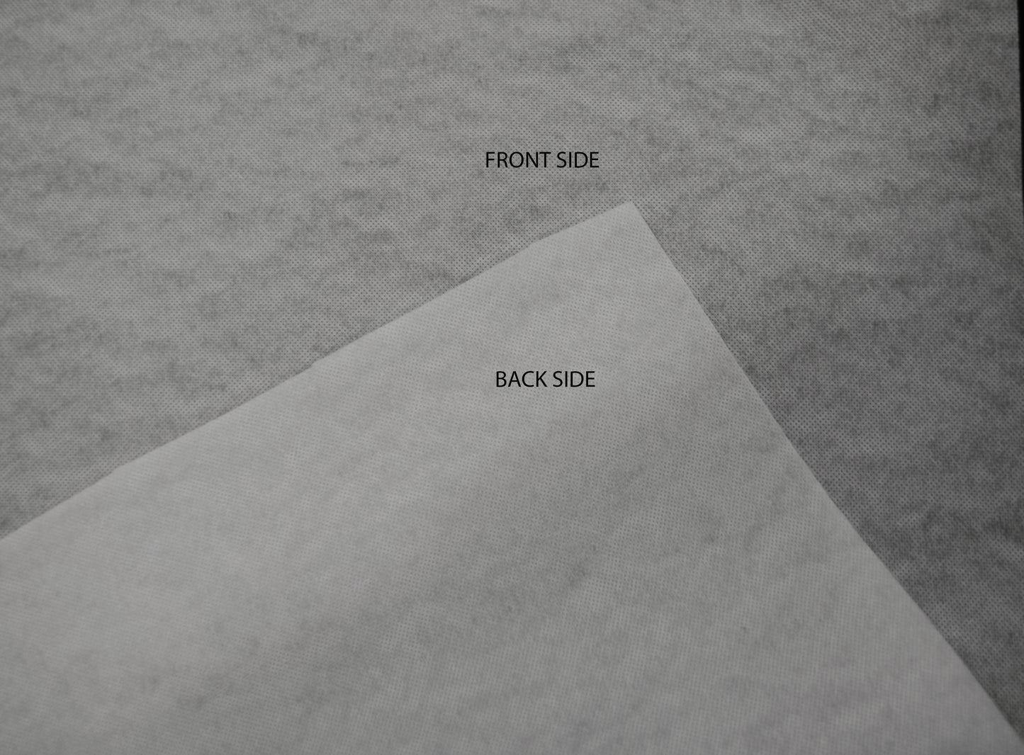 Paper Non Woven Fusing Fabric by the Yard | White and Black | 60" Wide | 85 GSM | Iron On Fusible Interfacing |
