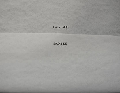 Paper Non Woven Fusing Fabric by the Yard | White and Black | 60" Wide | 85 GSM | Iron On Fusible Interfacing |