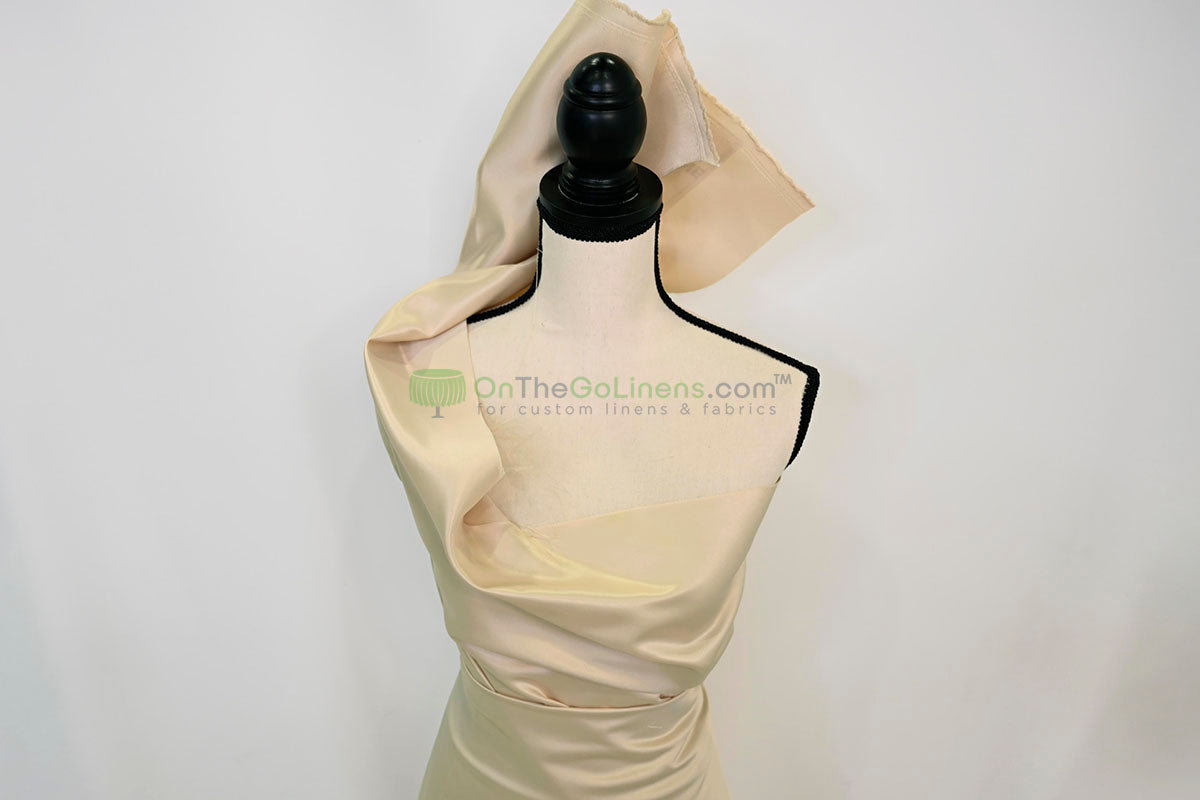 Lamour Satin Fabric by the Yard & Bolt | 100% Polyester Semi Dull Heavy Satin Fabric | 60" Wide | Multiple Colors |