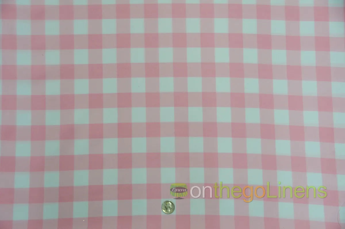 Picnic Checkered Tablecloths | Gingham Table Linens  | 100% Polyester | 1x1 Square |