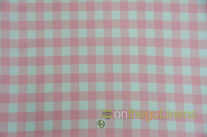 Picnic Checkered Tablecloths | Gingham Table Linens  | 100% Polyester | 1x1 Square |