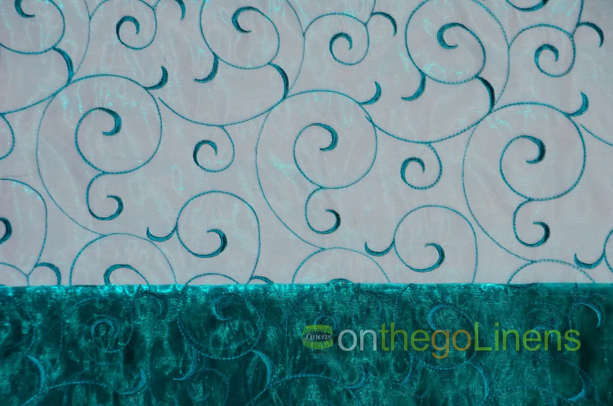 Swirl Organza Fabric by the Yard | Organza Embroidery Fabric | Multiple Colors |
