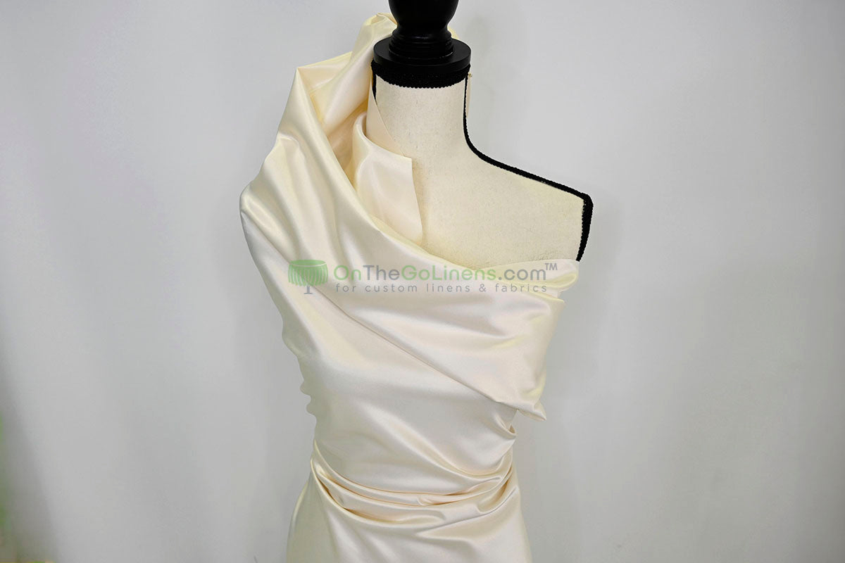 Lamour Satin Fabric by the Yard & Bolt | 100% Polyester Semi Dull Heavy Satin Fabric | 60" Wide | Multiple Colors |