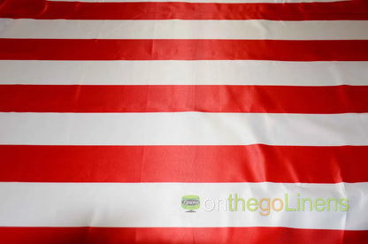 3.5" Stripe Lamour Satin Prints Fabrics | 60" Wide | Multiple Colors | 100% Polyester |