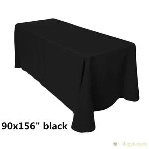 Black 8ft Polyester Table Drapes