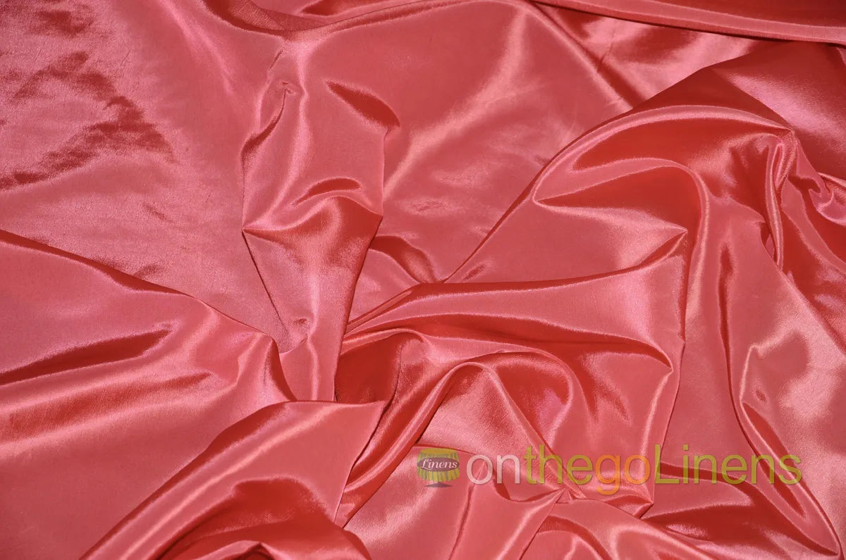 Puchi Coral Solid Taffeta