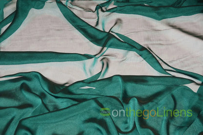 Hunter Green Two Tone Chiffon
