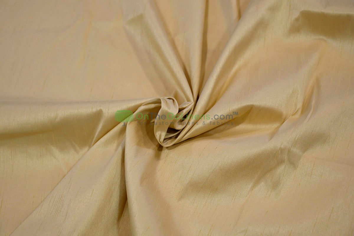 Faux Dupioni Silk Fabric | Imitation Dupioni Silk Fabric by the Yard | 54" Wide | 100% Polyester |