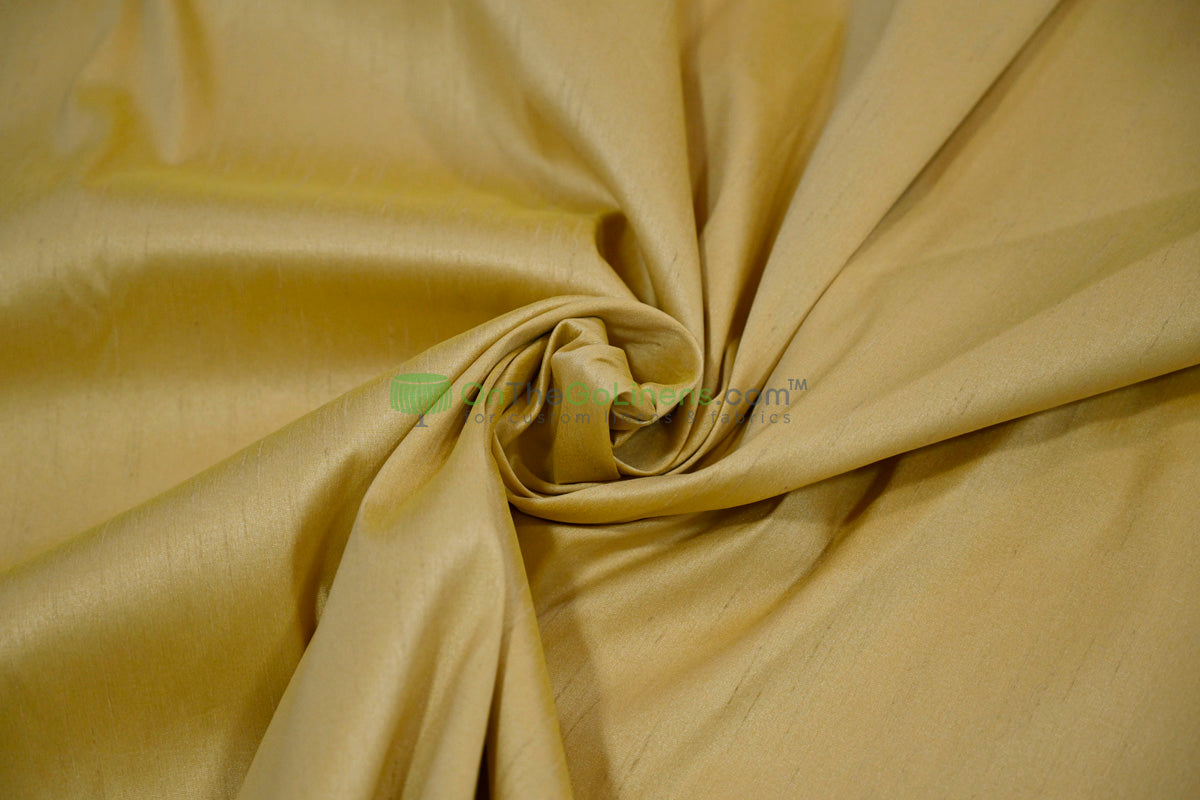 Faux Dupioni Silk Fabric | Imitation Dupioni Silk Fabric by the Yard | 54" Wide | 100% Polyester |