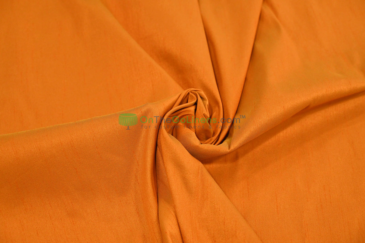 Faux Dupioni Silk Fabric | Imitation Dupioni Silk Fabric by the Yard | 54" Wide | 100% Polyester |