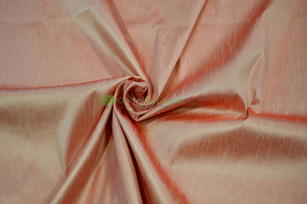 Faux Dupioni Silk Fabric | Imitation Dupioni Silk Fabric by the Yard | 54" Wide | 100% Polyester |