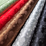 Floral Jacquard Satin Fabric by the Yard | Isabella Floral Jacquard | 60 Wide | Rose Jacquard Satin Fabric |