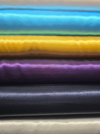 Shantung Satin Fabric by the Yard & Bolt | Reversible Silk Satin Fabric | 100% Polyester | 60" Wide | Multiple Colors |