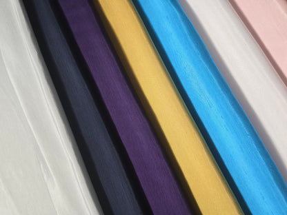 Shantung Satin Fabric by the Yard & Bolt | Reversible Silk Satin Fabric | 100% Polyester | 60" Wide | Multiple Colors |