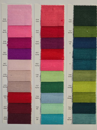 Shantung Satin Fabric by the Yard & Bolt | Reversible Silk Satin Fabric | 100% Polyester | 60" Wide | Multiple Colors |