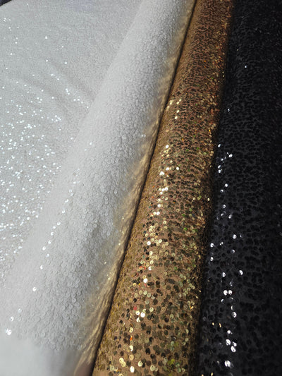 Taffeta Sequins Fabric by the Yard | Sequins Taffeta Fabric in Multiple Colors | 54" Wide |