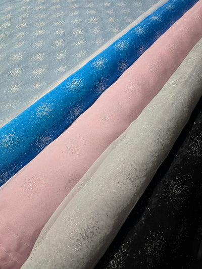 Sparkle Organza Fabric by the Yard | 58" Wide | 100% Polyester | Bridal & Costume Fabric |