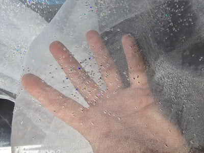 Sparkle Organza Chair Sash | Size 8 x 108 | Organza Chair Sash with Diamond Beads |