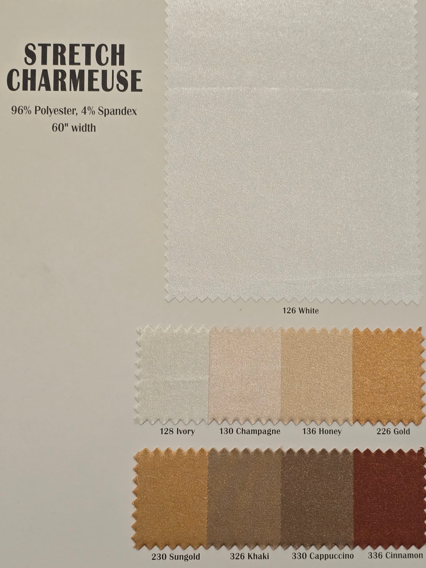 Stretch Charmeuse Fabric by the Yard | Silky Soft Stretch Satin Fabric | 4% Spandex | Multiple Colors |
