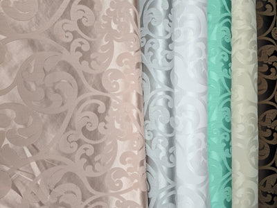 Victorian Damask Event Drapery Panels | Classic Jacquard Curtains | 100% Polyester |