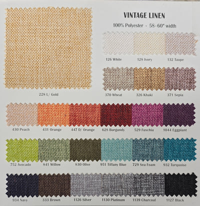 Vintage Linen Event Drapery Panels | Imitation Burlap Curtains | Washable 100% Polyester Burlap |