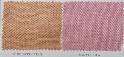Vintage Linen Event Drapery Panels | Imitation Burlap Curtains | Washable 100% Polyester Burlap |