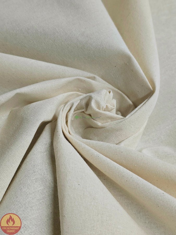 125 INCH Fire Retardant Natural Muslin
