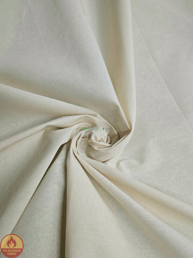 125 INCH Fire Retardant Natural Muslin