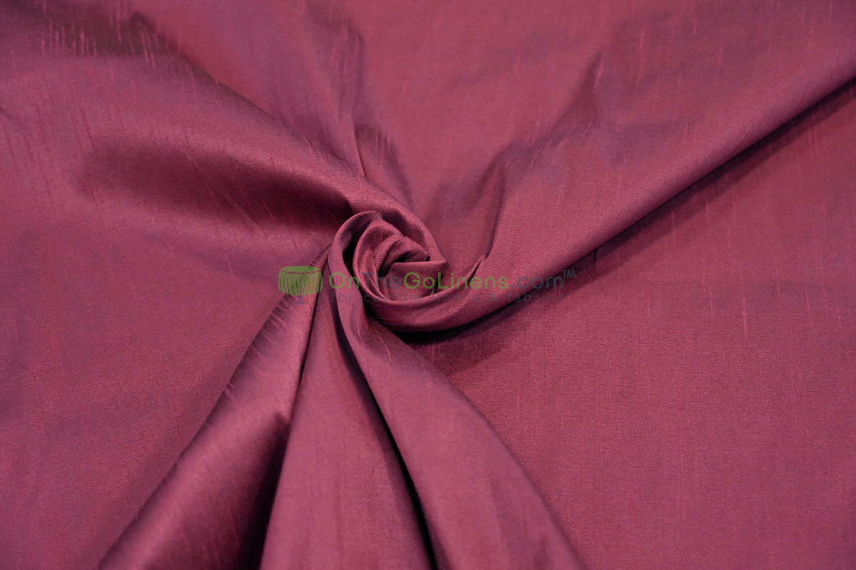 Faux Dupioni Silk Fabric | Imitation Dupioni Silk Fabric by the Yard | 54" Wide | 100% Polyester |