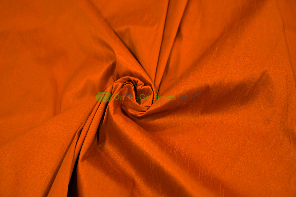 Faux Dupioni Silk Fabric | Imitation Dupioni Silk Fabric by the Yard | 54" Wide | 100% Polyester |