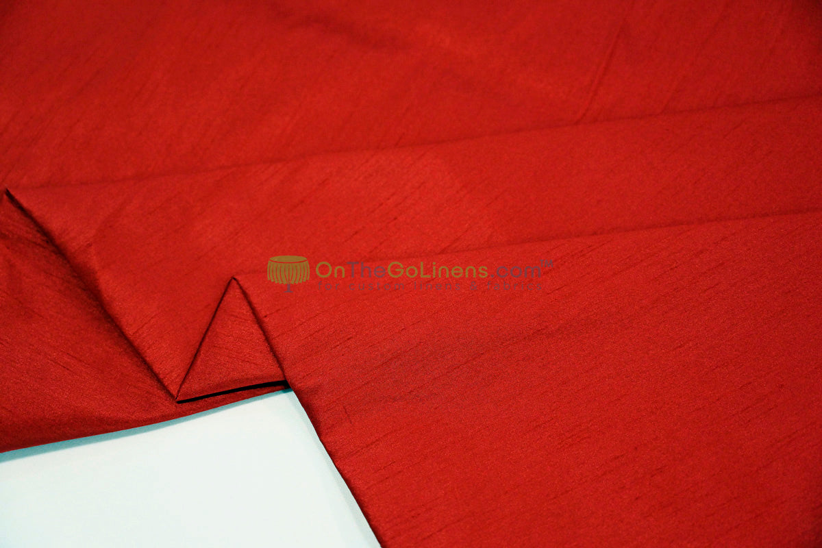 Faux Dupioni Silk Fabric | Imitation Dupioni Silk Fabric by the Yard | 54" Wide | 100% Polyester |