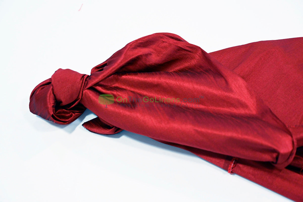 Faux Dupioni Silk Fabric | Imitation Dupioni Silk Fabric by the Yard | 54" Wide | 100% Polyester |