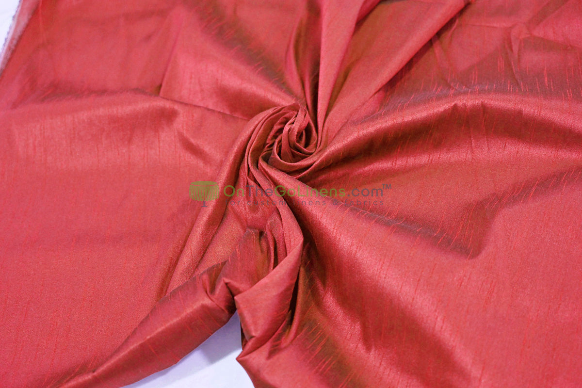 Faux Dupioni Silk Fabric | Imitation Dupioni Silk Fabric by the Yard | 54" Wide | 100% Polyester |