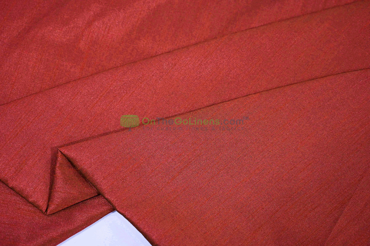 Faux Dupioni Silk Fabric | Imitation Dupioni Silk Fabric by the Yard | 54" Wide | 100% Polyester |