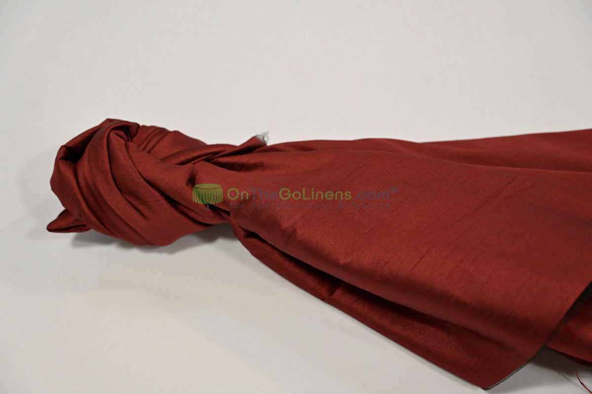 Faux Dupioni Silk Fabric | Imitation Dupioni Silk Fabric by the Yard | 54" Wide | 100% Polyester |