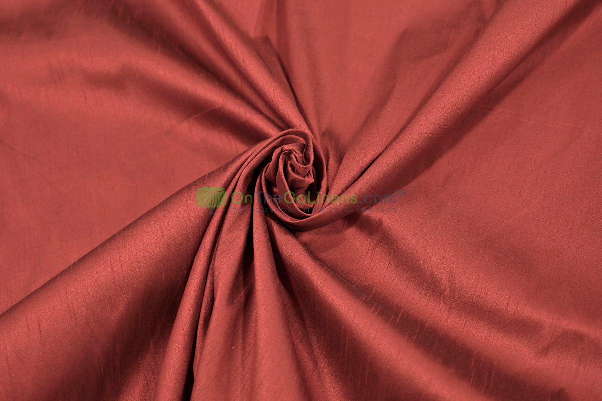 Faux Dupioni Silk Fabric | Imitation Dupioni Silk Fabric by the Yard | 54" Wide | 100% Polyester |