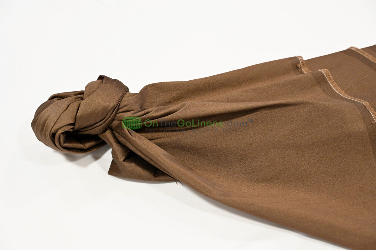 Faux Dupioni Silk Fabric | Imitation Dupioni Silk Fabric by the Yard | 54" Wide | 100% Polyester |