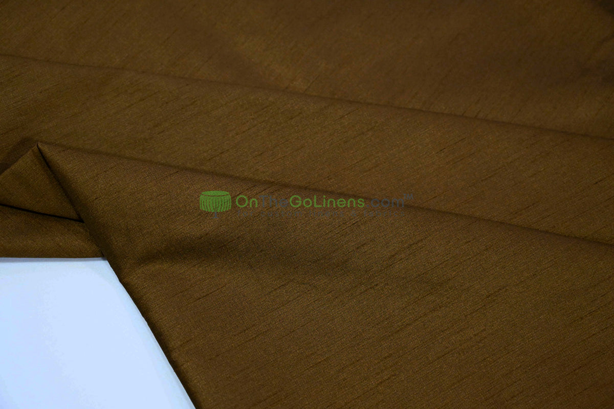 Faux Dupioni Silk Fabric | Imitation Dupioni Silk Fabric by the Yard | 54" Wide | 100% Polyester |