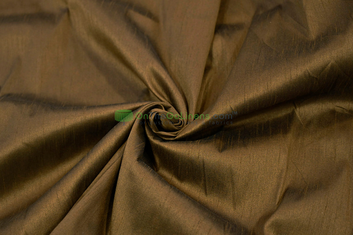 Faux Dupioni Silk Fabric | Imitation Dupioni Silk Fabric by the Yard | 54" Wide | 100% Polyester |