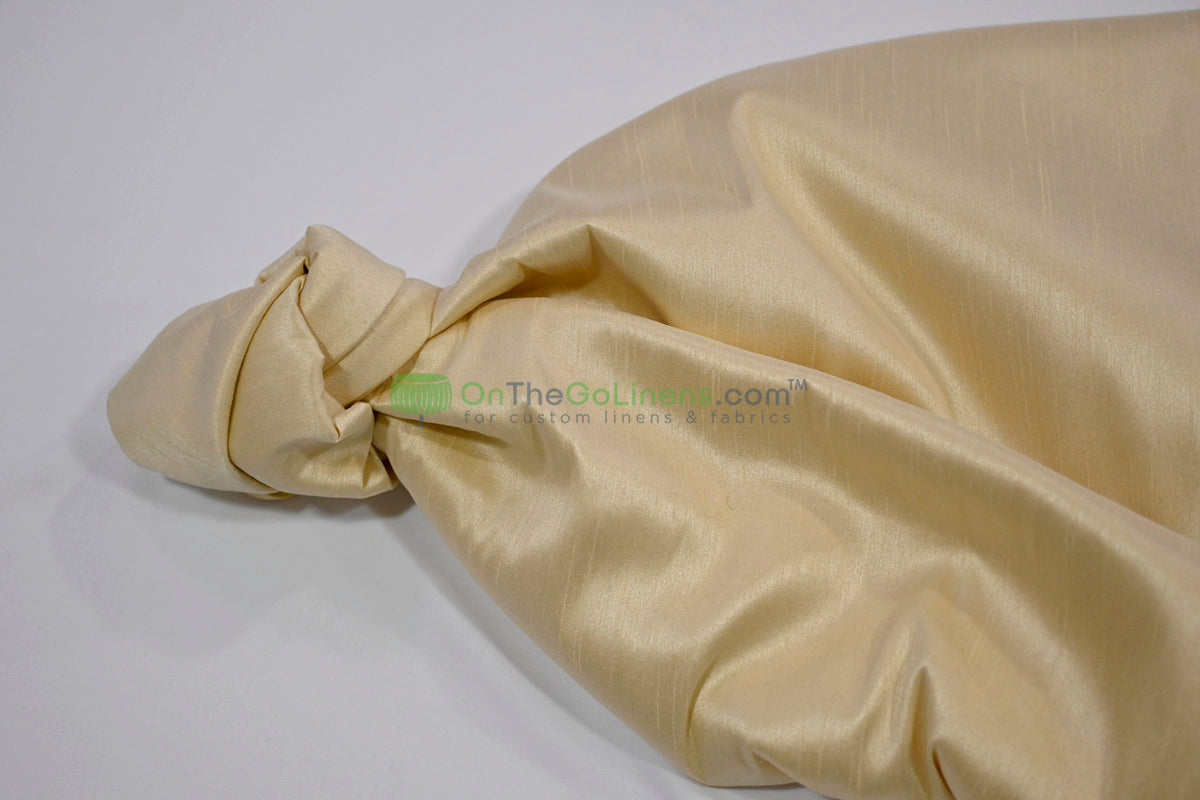 Faux Dupioni Silk Fabric | Imitation Dupioni Silk Fabric by the Yard | 54" Wide | 100% Polyester |