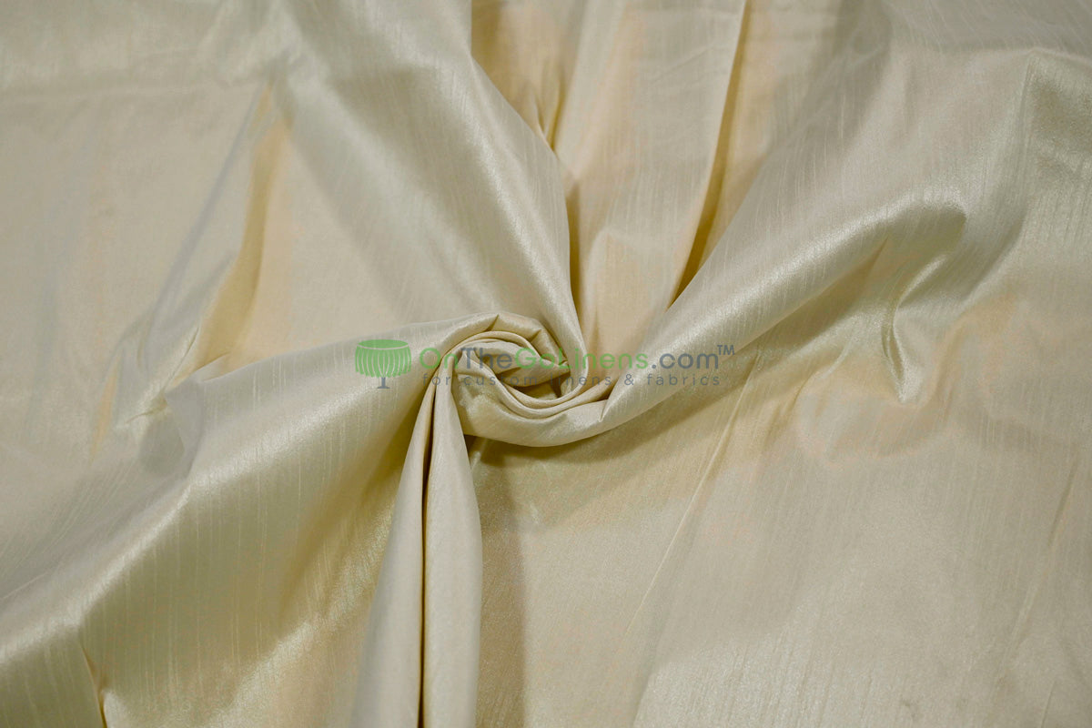 Faux Dupioni Silk Fabric | Imitation Dupioni Silk Fabric by the Yard | 54" Wide | 100% Polyester |