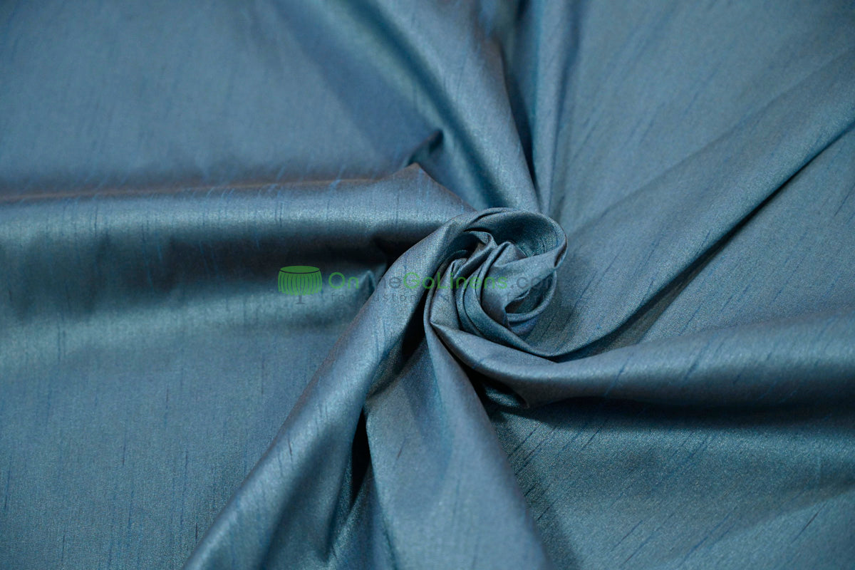 Faux Dupioni Silk Fabric | Imitation Dupioni Silk Fabric by the Yard | 54" Wide | 100% Polyester |