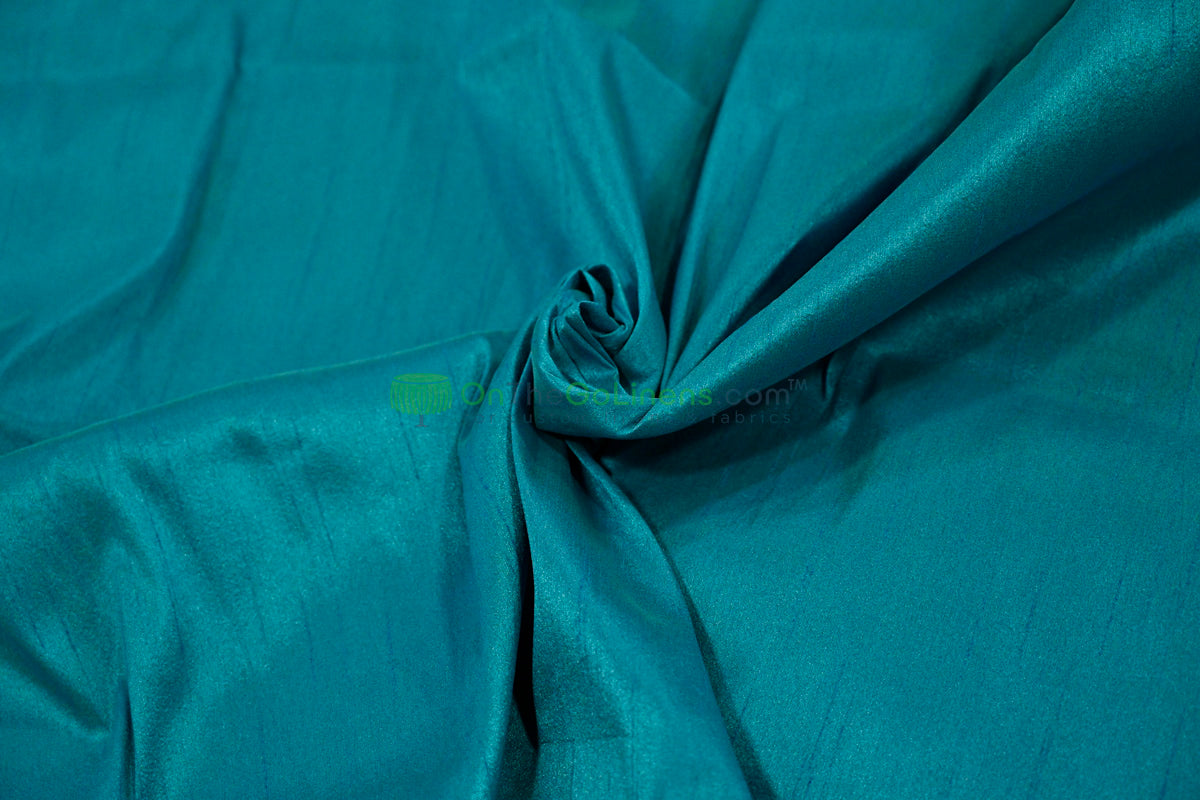 Faux Dupioni Silk Fabric | Imitation Dupioni Silk Fabric by the Yard | 54" Wide | 100% Polyester |