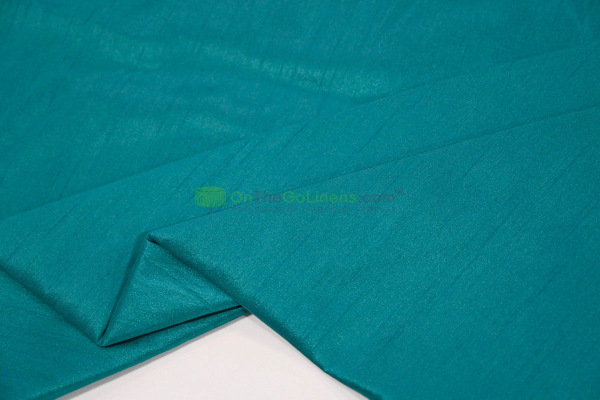 Faux Dupioni Silk Fabric | Imitation Dupioni Silk Fabric by the Yard | 54" Wide | 100% Polyester |