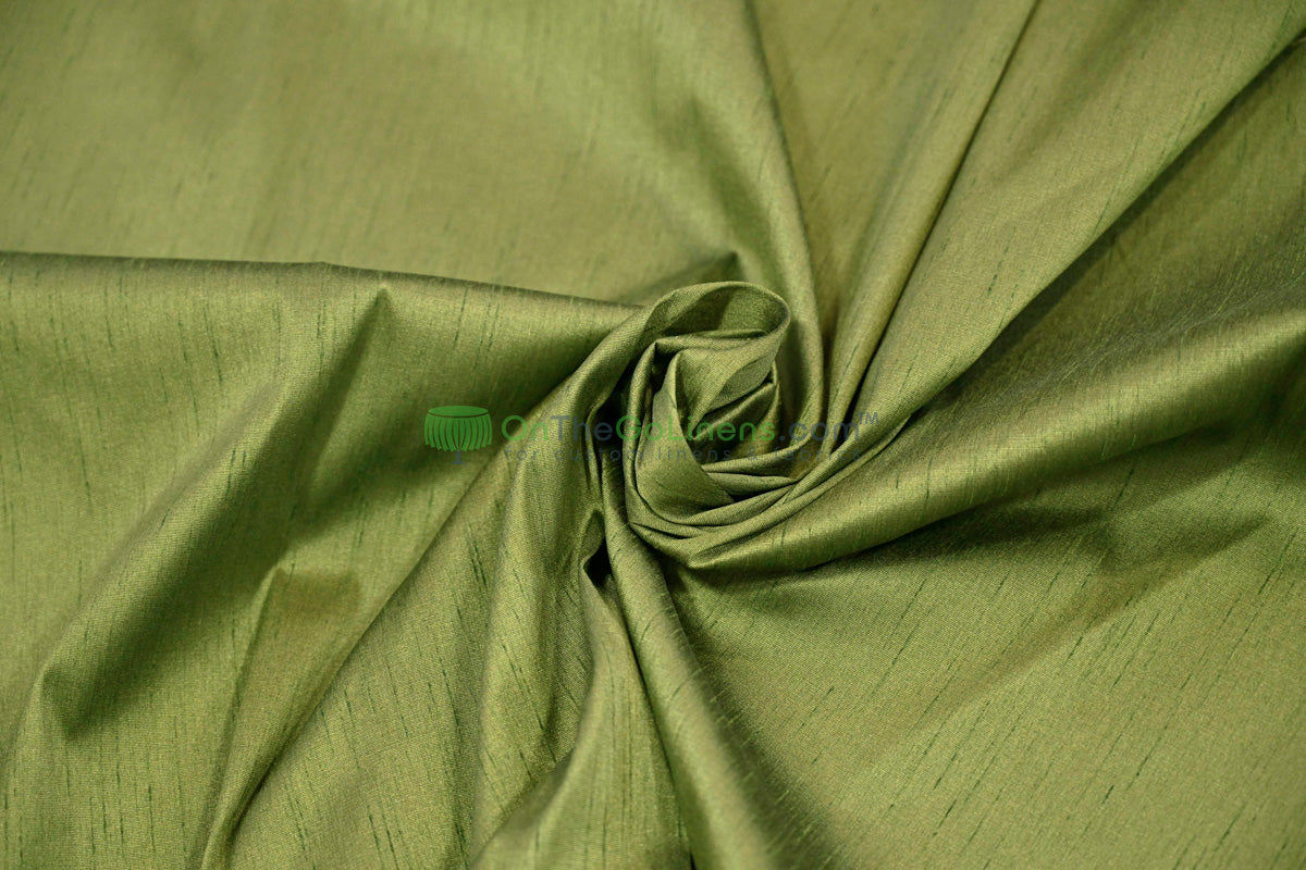 Faux Dupioni Silk Fabric | Imitation Dupioni Silk Fabric by the Yard | 54" Wide | 100% Polyester |