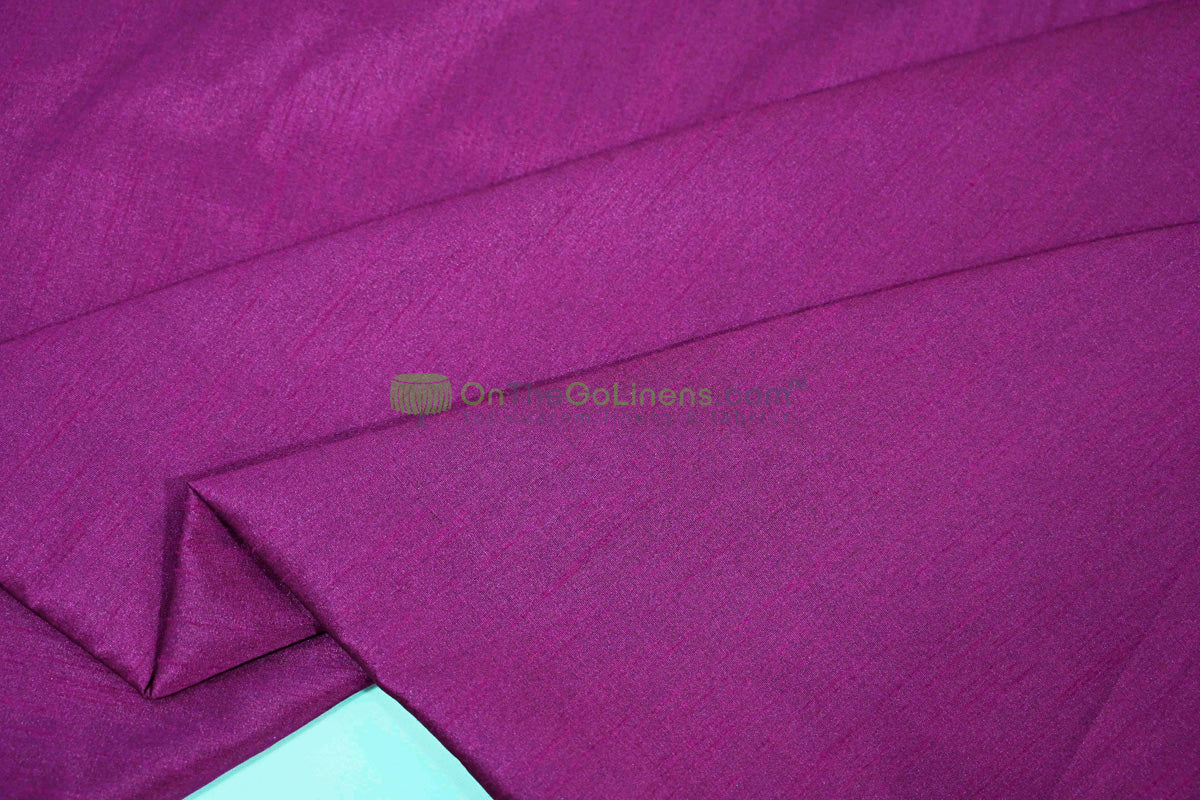 Faux Dupioni Silk Fabric | Imitation Dupioni Silk Fabric by the Yard | 54" Wide | 100% Polyester |