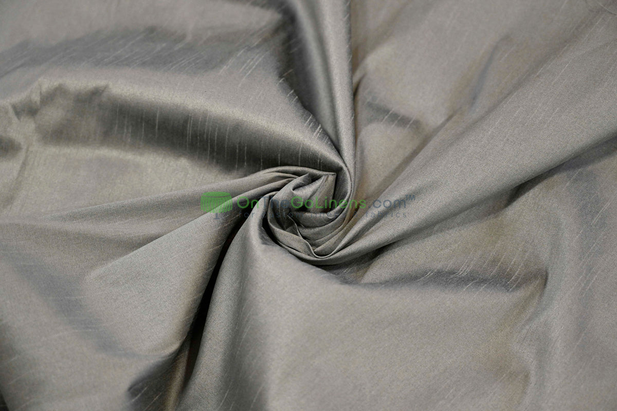 Faux Dupioni Silk Fabric | Imitation Dupioni Silk Fabric by the Yard | 54" Wide | 100% Polyester |